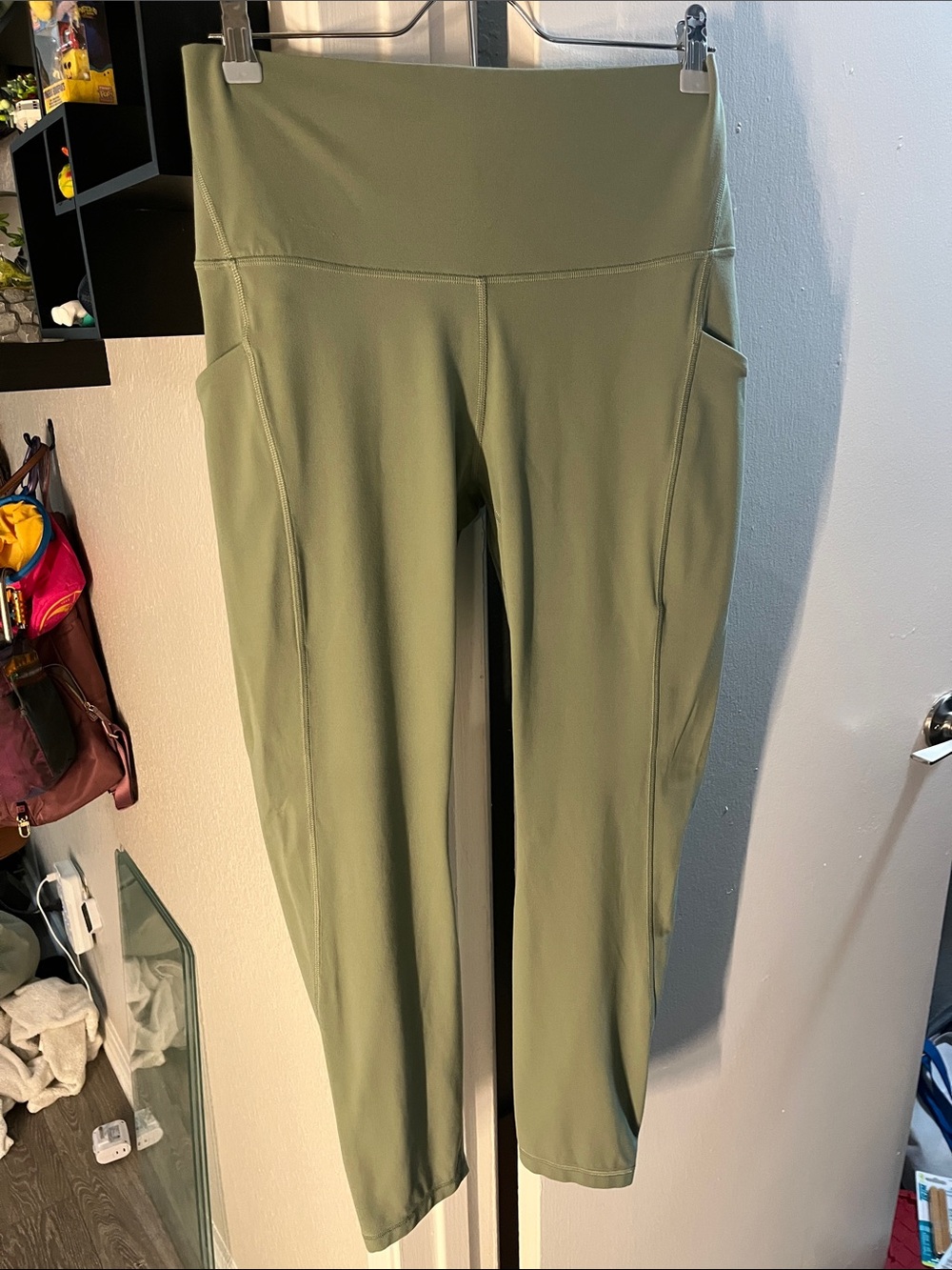 lululemon athletica Olive Green High-Rise Leggings with Side Pockets